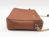Michael Kors Jet Set Crossbody Brown Saffiano Leather Sd1224lrsa