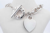 Tiffany & Co. 925 Sterling Toggle Clasp Choker Necklace & Heart Tag Eb0526orxdu