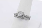 0.31cttw Lab Grown Diamond Wedding Set In 10k White Gold 4.5g Size 8 Eb0926ocrsa