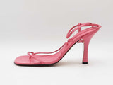 Bottega Veneta T-strap Heeled Sandals In Pink Leather Size Us 9.5 Fw0226crdu