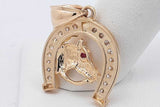 14k Yellow Gold Diamond Horseshoe Pendant 4.6 Grams Eb0726orxsa
