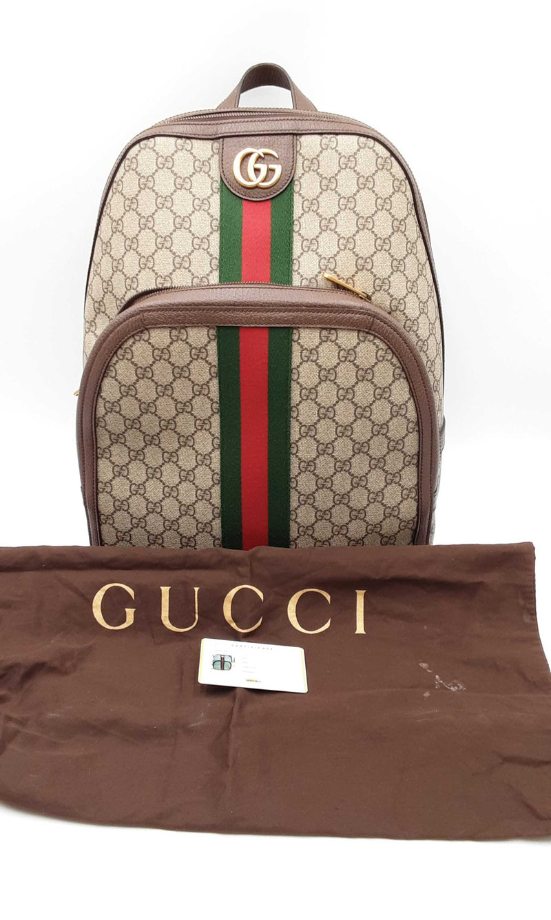 Gucci Ophidia Gg Supreme Canvas Backpack With Web Stripe Ebcrxdu 144030004311