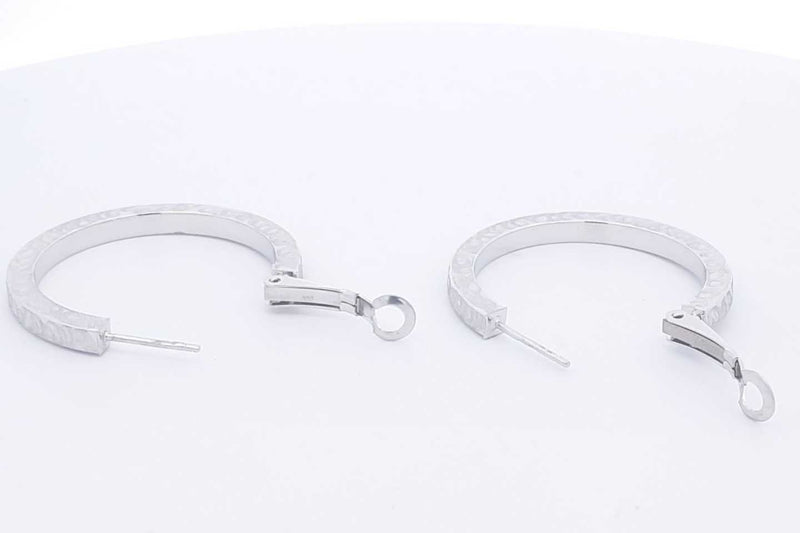 14k White Gold Hoop Earrings 3.1 Grams Eb1224crsa