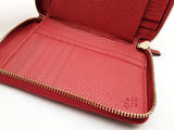 Gucci 420113 Gg Tan Canvas Red Leather Zipper Wallet Do0125lexde