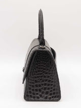 Balenciaga Hourglass Gray Crocodile Embossed Leather Top Handle Bag Fw0724lorxdu