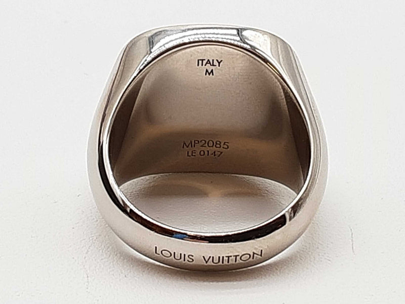 Louis Vuitton Monogram Canvas Signet Ring Size 9 Do1025lorde