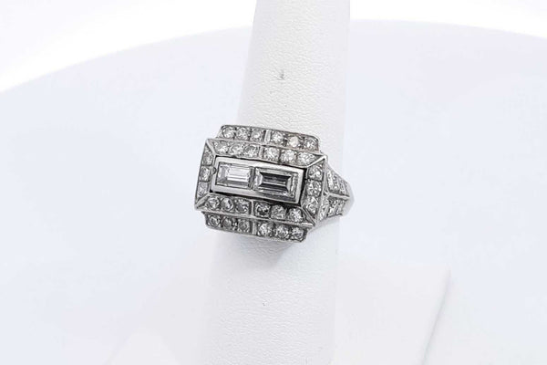 1.82ctw Diamond Ring In Platinum 10.7 Grams Size 6.75 Eb0225rrxsa