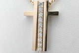 0.5cttw Diamond Split Cross Pendant Necklace 11.7 Grams 22 Inch Eb1026lxxzsa
