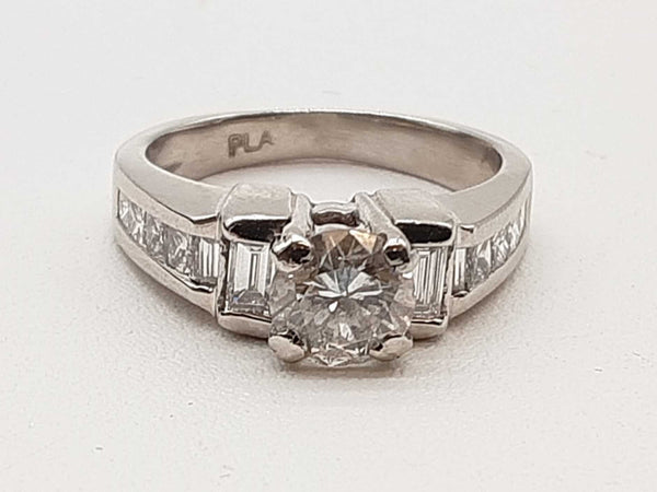 0.90 Cttw Diamonds 0.90 Platinum 8.9g Ring Size 5.25 Do0425icrde