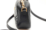 Gucci Black Quilted Chevron Leather Marmont Camera Crossbody Bag Eb1026oxzde