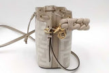 Fendi Mini Mon Tresor Embroidered Canvas Bucket Bag Eb1026cxzsa