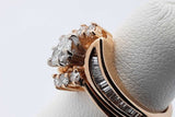 0.7cttw Diamond Wedding Set In 14k Yellow Gold 6.2 Grams Size 3.75 Eb0725wxzsa