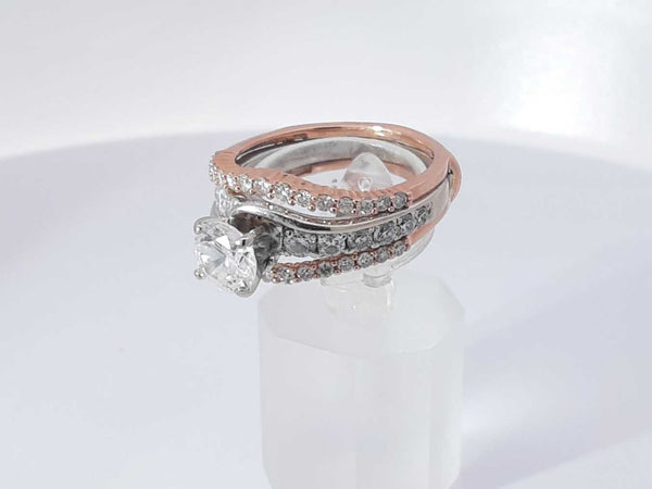 1.85 Cttw Diamond 14k Rose Gold Wedding Ring Size 8 Aa0925oexzsa