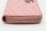 Gucci Pink Quilted Chevron Leather Marmont Continental Wallet Eb0126lrxsa