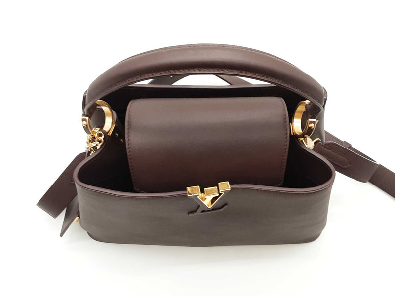 Louis Vuitton Capucines Mm Souple Chocolate Brown Calfskin Handbag Sd0725wzxzde