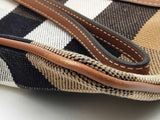 Burberry Peyton Brown House Check Canvas Zipper Wristlet Pouch Do0726lorde
