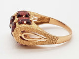 Garnets 18k Yellow Gold 4.3g Ring Size 6 Do0426worde