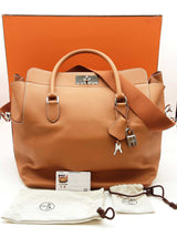 Hermes Toolbox 33cm Gold Brown Swift Palladium Large Tote Bag Do0326irxzde