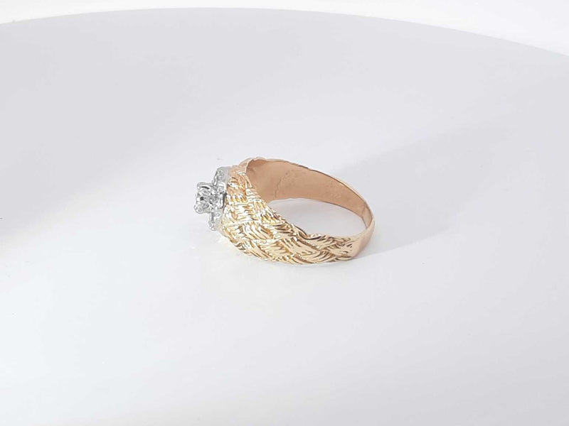 .32 Ctw Diamonds 14k Yellow Gold 14k 5.2 Grams Ring Size 8 Sd0425pizsa