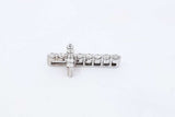 Approx. 1.32ctw Diamond Cross Pendant In 14k White Gold 5.8 Grams Eb0223lxxzsa