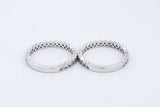 14k White Gold Stacking Diamond Rings 4.5 Grams Size 5.5 Eb0526wrxde