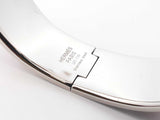 Hermès Loquet 19mm Bangle Watch In Stainless Steel & Red Enamel Fw1026lrxdu