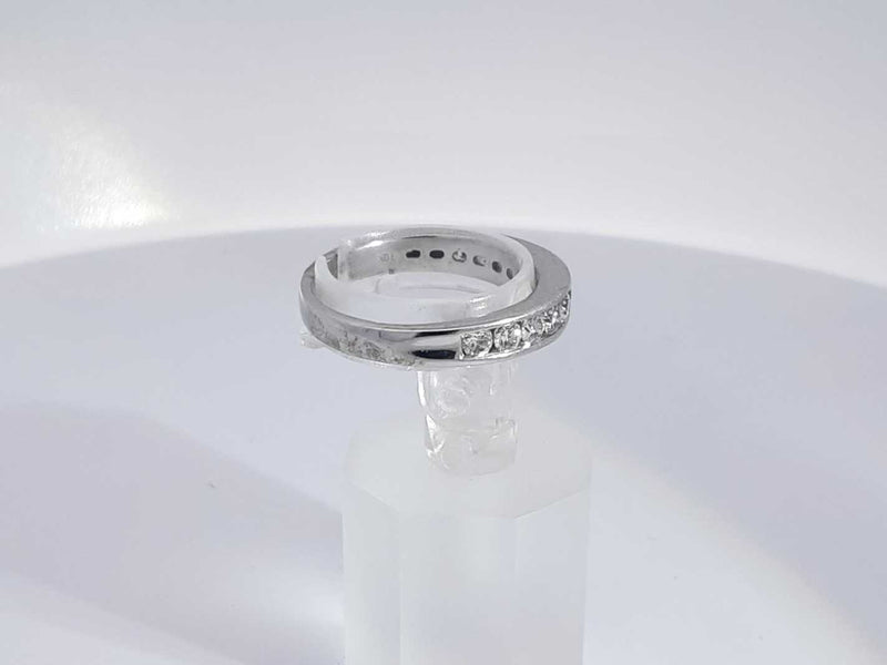 0.55 Cttw Diamond 10k White Gold Wedding Band Size 7.5 Aa1025lcrsa