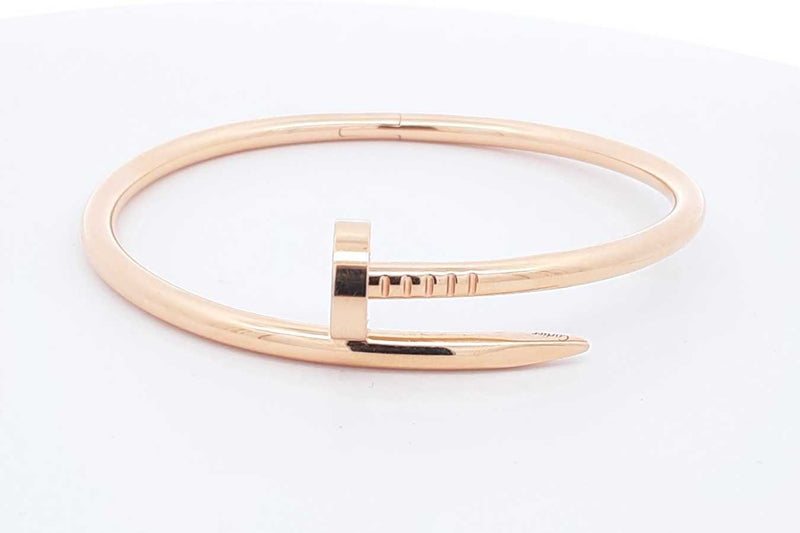 Cartier 18k Rose Gold Juste Un Clou Bracelet 32.89 Grams Size 17 Eb0125pxxzsa