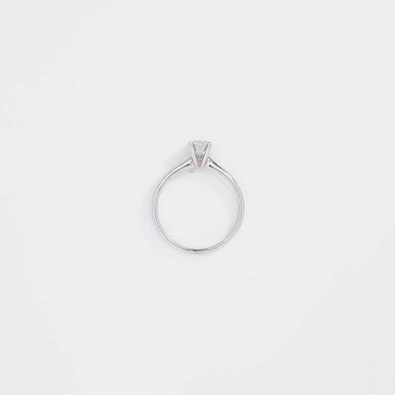 10k White Gold 1/3 Carat Diamond Solitaire Ring Size 7 (Orz) 144010017449 Ps/du