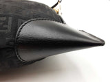 Fendi Chef Baguette Handbag In Black Zucchino Canvas & Leather Fw1125woxdu