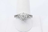 1.27ctw Diamond Wedding Set In 14k White Gold 5.7 Grams Size 8.5 Eb1125roxdu