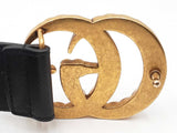Gucci Marmont Double G Pearl 40mm Belt In Black Leather Size 42 Fw0926lordu