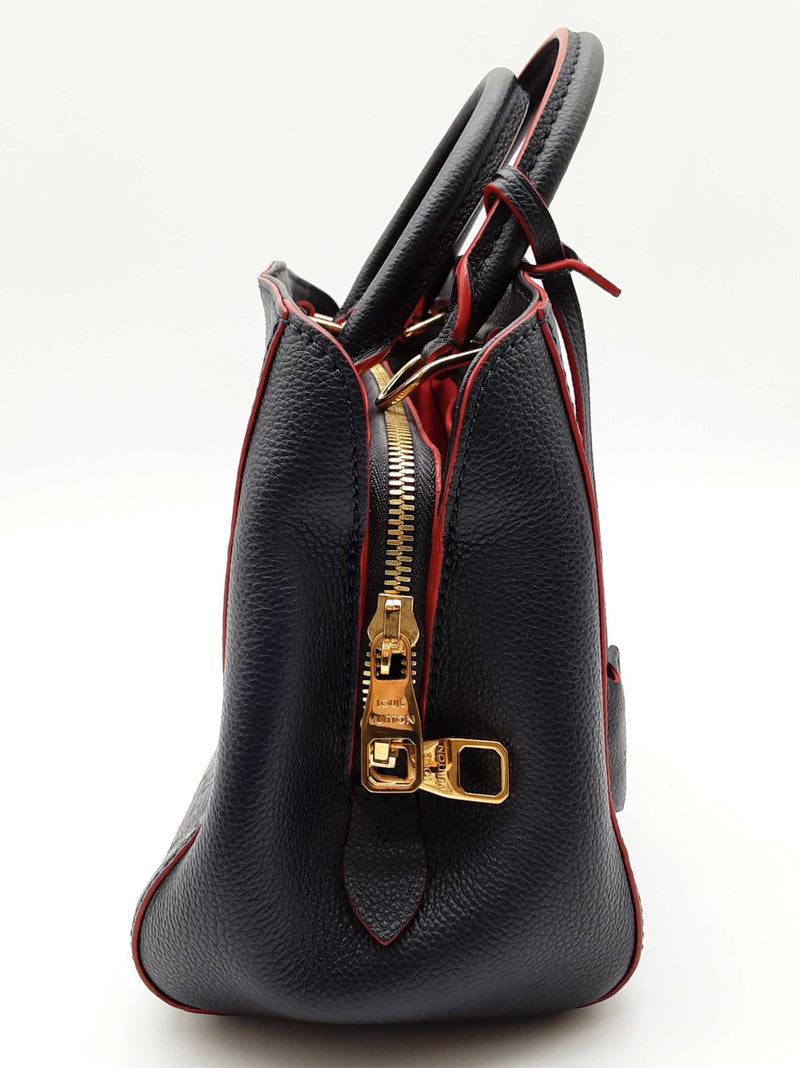 Louis Vuitton Montaigne Monogram Empreinte Marine Blue Red Leather Tote Bag Do0425lrxzde