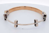 14k White & Yellow Gold Hinged Bangle Bracelet 20.3 Grams Eb0726loxzdu