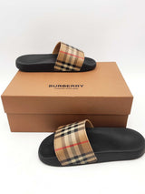 Burberry Furley Check Slides Size 37 Eb1025crsa