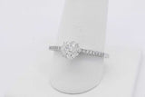 0.9ctw Round Diamond Ring In 14k White Gold 2.7 Grams Size 9 Eb0525sxzsa