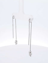 14k White Gold Airplane Threader Earrings 1.1 Grams Fw0626rzdu