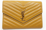 Yves Saint Laurent Grain De Poudre Chevron Quilted Wristlet Clutch Eb0726pxzdu