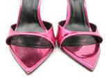 Versace Pinpoint Stiletto Heel Sandals In Mirrored Fuschia Size Eu 39 Fw0225rzdu