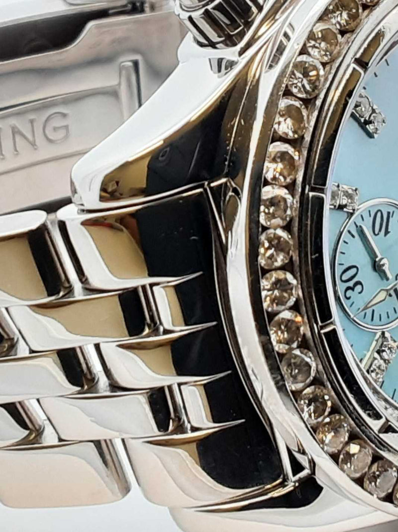 Breitling Chronomat Evolution 3.92 Cttw Diamond & Stainless Steel 44mm Watch Fw0125wzzxdu