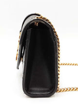 Yves Saint Laurent Envelope Shoulder Bag In Black Matelassé Leather Fw0425czxdu