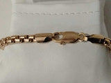 Box Link Bracelet Yellow Gold 14k 10.9 Grams 8 Inch Vc0726rrzmia