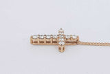 0.77cttw Lab Grown Diamond Cross Pendant Necklace 14k Yellow Gold 3g Eb0326rrxsa