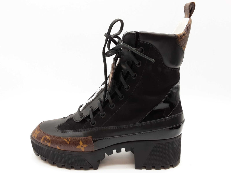 Louis Vuitton Laureate Desert Black Leather Boot Size Eu 40 Do1124wxzde