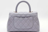 Chanel Lavender Quilted Caviar Coco Top Handle Bag Eb1225pxxzde