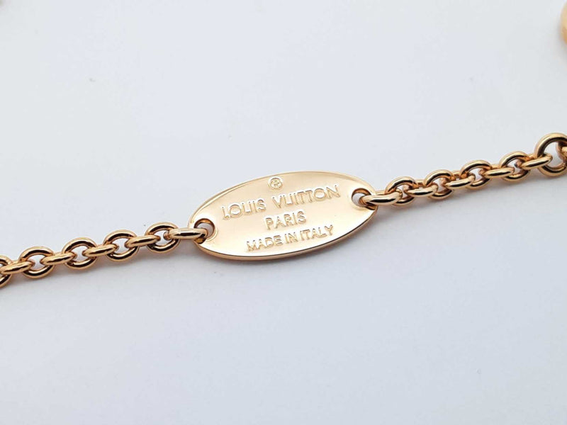 Louis Vuitton Iconic Lv Gold-tone Cubic Zirconia Bracelet 6-8 Inch Fw0925lirdu