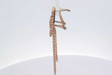 14k Yellow Gold Waterfall Tassel Omega Back Earrings 10.7 Grams Eb0426cxzsa