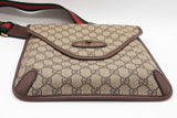 Gucci Neo Vintage Gg Supreme Canvas Web Strap Messenger Bag Eb0626rxzde