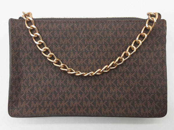 Michael Kors Chain Brown Signature Coated Canvas Belt Bag Do0525orde