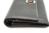 Tiffany & Co. Black Leather Turnlock Wallet On Chain Eb0526lxzde